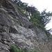 schroffe Felsen an der "Westwand" und die erste Leiter