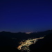The lights of Bellinzona and Lugano as seen from Alpe di Motto