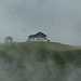 Biberacher Hütte im Nebel