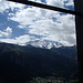 Blick durch die Leiter ins Monte Rosa Massiv