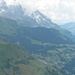 Aussicht vom Chamerstock: Fronalpstock (Spitz rechts), Braunwald und das mit Wolken eingehüllte Vrenelisgärtli (zum Glück haben wir's sein lassen!)