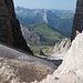 Blick von der Scharte zum Aufstiegsweg