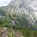in der Mitte ist der Aufstieg von der Salzburger Seite aus sichtbar
