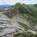 Abstieg vom Pizzo d’Orgnana – über die Felsplatten hinunter zur Bocchetta und Gegenaufstieg zum Pizzo di Corbella