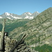 Blick von Alpji zur Fletschhorngruppe und zum Seehorn