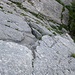 Rückblick auf die Aufstiegsroute durch die Gipfelplatten der "Spitzi Flue"