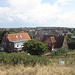 Blick vom Wasserturm auf das Dorf Langeoog und...