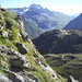 Eines der Grasbänder in der Flanke des Igl Dancler