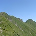 Blick vom Punkt 2122 Richtung Norden: Ausstieg zum Schmelihorn, Mäggisserenhorn (rechts)