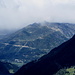Blick Richtung Gotthard. Die Gipfel im Nebel versunken