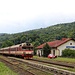 Františkov nad Ploučnicí, der verspätete Schnellzug R 1168 erhält freie Durchfahrt