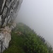 A ledge below the cliffs.
