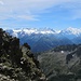 Gipfelkreuz Le Luisin - und Mont Blanc