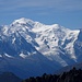 eine ausnehmend gute Sicht auf den höchsten Gipfel der Alpen gewinnen wir während unseres Aufstieges