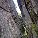 Felsenfenster kurz vor dem Ende des Klettersteigs