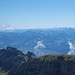 Die südliche Alpsteinkette vor dem Rheintal, dahinter die Allgäuer Alpen