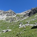 Aufstieg zum Oberlahmsjoch, links der Südgrat der Oberlahmsspitze
