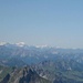 170 km entfernt die Berner Hochalpen zwischen Tödi  und Clariden weiter rechts der Gross Spannort und wie die Gipfel alle heissen 