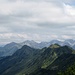 Auch die höheren Gipfel in den Allgäuer Alpen machten sich nach und nach etwas von den Wolken frei