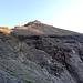 Blick hoch zur Aufstiegsroute vom Col de Susanfe Richtung Gipfel ...