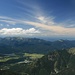 Blick über die Ebene von Krün Richtung Estergebirge