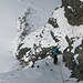 Blick nach der unteren Kletterstelle zurück aufs Spannortjoch