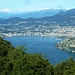 Vista su Lugano dal belvedere italiano a Lanzo