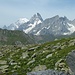 Nun etwas grösser: Mont Blanc und Grande Jorasse