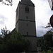 Il "clocher - porte" della parrocchiale di Sankt Gallus.