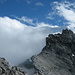 Tabrettaspitze und Ortlergipfel (im Nebel knapp erkennbar)