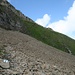 Blick von der Rossstocklücke zurück Richtung Kletterstelle