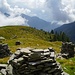 Alp de Rossiglion: die Weiden wurden früher sorgfältig von Steinen befreit
