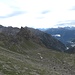 unterhalb des Gufelgrasjoches, Blick zurück zum Mittelkopf und Bergwerkskopf (ganz links) 