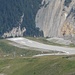 Small airplane landing on the Altiport de Courchevel.
