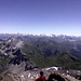 Aussicht von der Schesaplana VI. Grenzgipfel Schweiz-Österreich Richtung Osten, links unten Lünersee