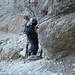 kleine Leiter als Aufstiegshilfe im Anstieg zum Vajolonpass