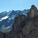 Tschingelturm: Vorgipfel, mittlerer und Hauptgipfel vom Aufstieg zum Ellstabhorn