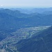 Pizzo di Claro: Vista über Bellinzona und Ceneri bis Agno ("Visagno")