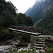 Am Sonntag: Die nette Wanderung ins Val Osola, hier die "optionale" Brücke hinter Arnasèd