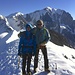 Hinter uns: Mont Blanc in voller Pracht