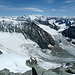 Links Glacier de la Serpentine, rechts Glacier du Brenay.
