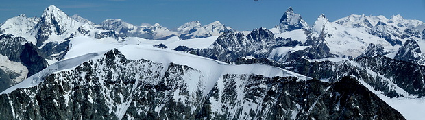 Panorama von hohen Wallisern