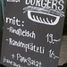 Ein Burger in Zürich: 19 Franken :-) (in Hamburg ca. 7 Euro)