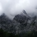 Die Seemauer, mit dem Klettersteig, hüllt sich in Nebel