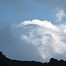 Am Abend wird noch einmal die Sicht frei zum Elbrus (Ostgipfel)