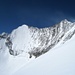 Lenzspitze und Nadelhorn - bei genauem Hinsehen erkennt man noch 2 Bergsteiger in der NE-Wand der Lenzspitze