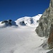Hohlaubgletscher mit Hohlaubgrat und zuhinterst der Gipfel des Allalinhorn 4027m