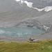 Gletscher und See mit Eisbergen bei Im Griess