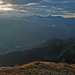Wolken über den Zillertaler Alpen, jenseits des Wipptals.