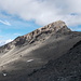am Col des Fours; Blick zum Pélaou Blanc; Aufstieg über den Grat rechts
